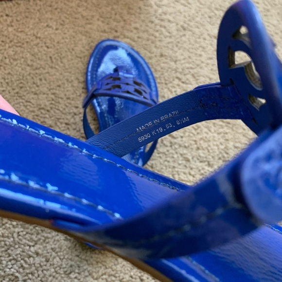 NEW 7.5 Tory Burch Miller Sandals Nautical Blue - Picture 11 of 13